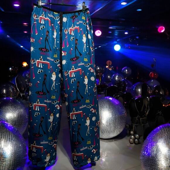 Nicole Miller Pants - Disco Pants Shiny Satin Festival pants Medium DJ Pants Nicole Miller